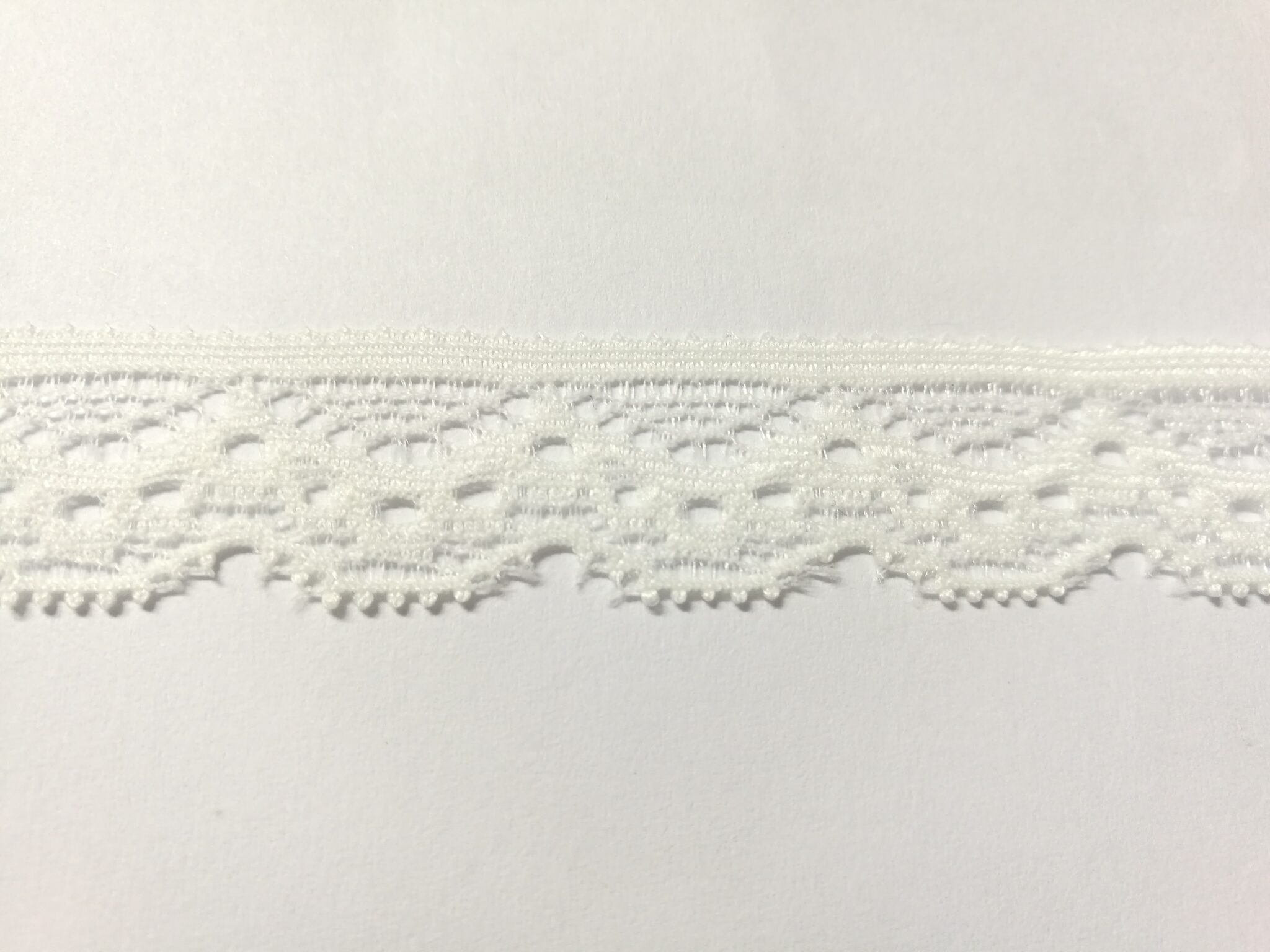 NYLON STRETCH LACE 6610 – WHITE (per meter) – Habby & Trims