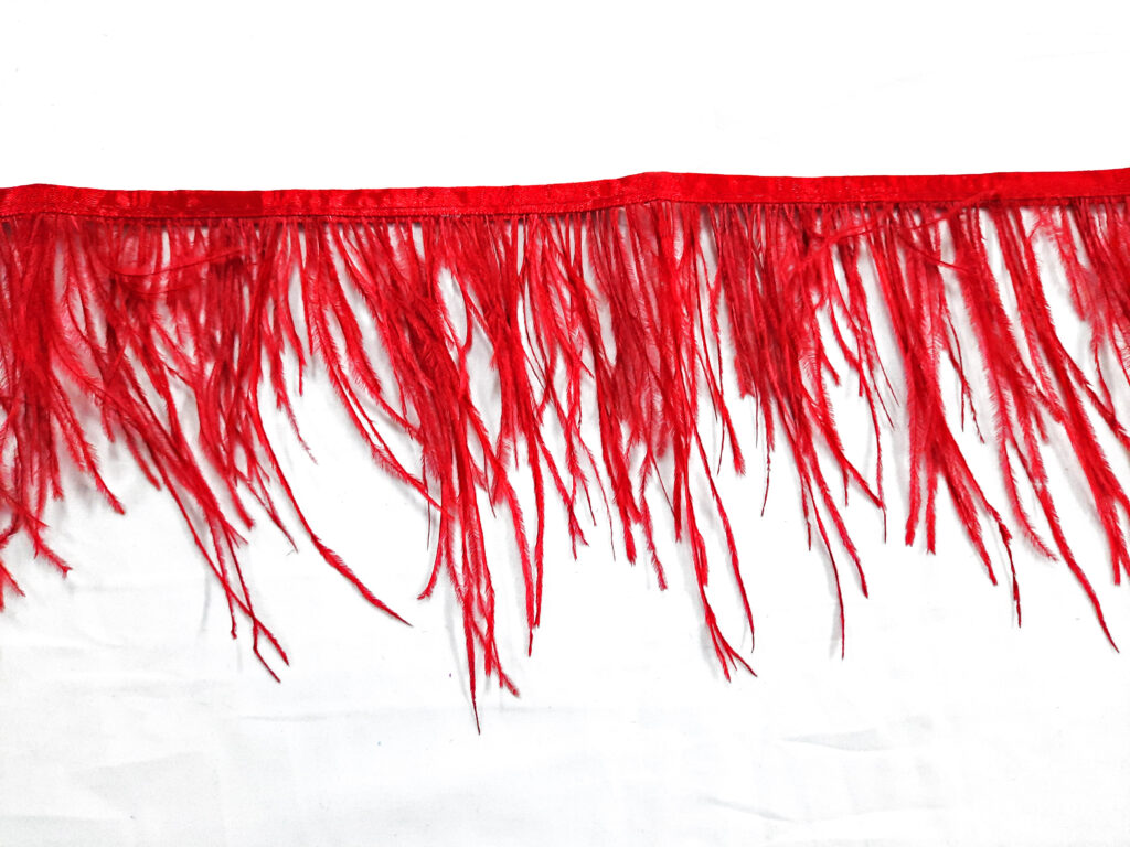 Ostrich Feathers Trim Maroon Habby Trims